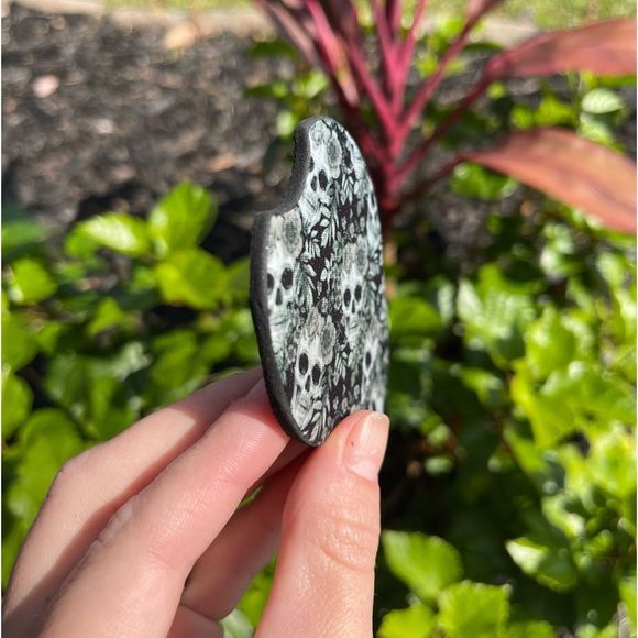 Goth Tropical Skull Car Coaster Set  | Goth Car Accessories - Picture 6 of 12